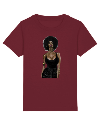 Afro Girl Burgundy