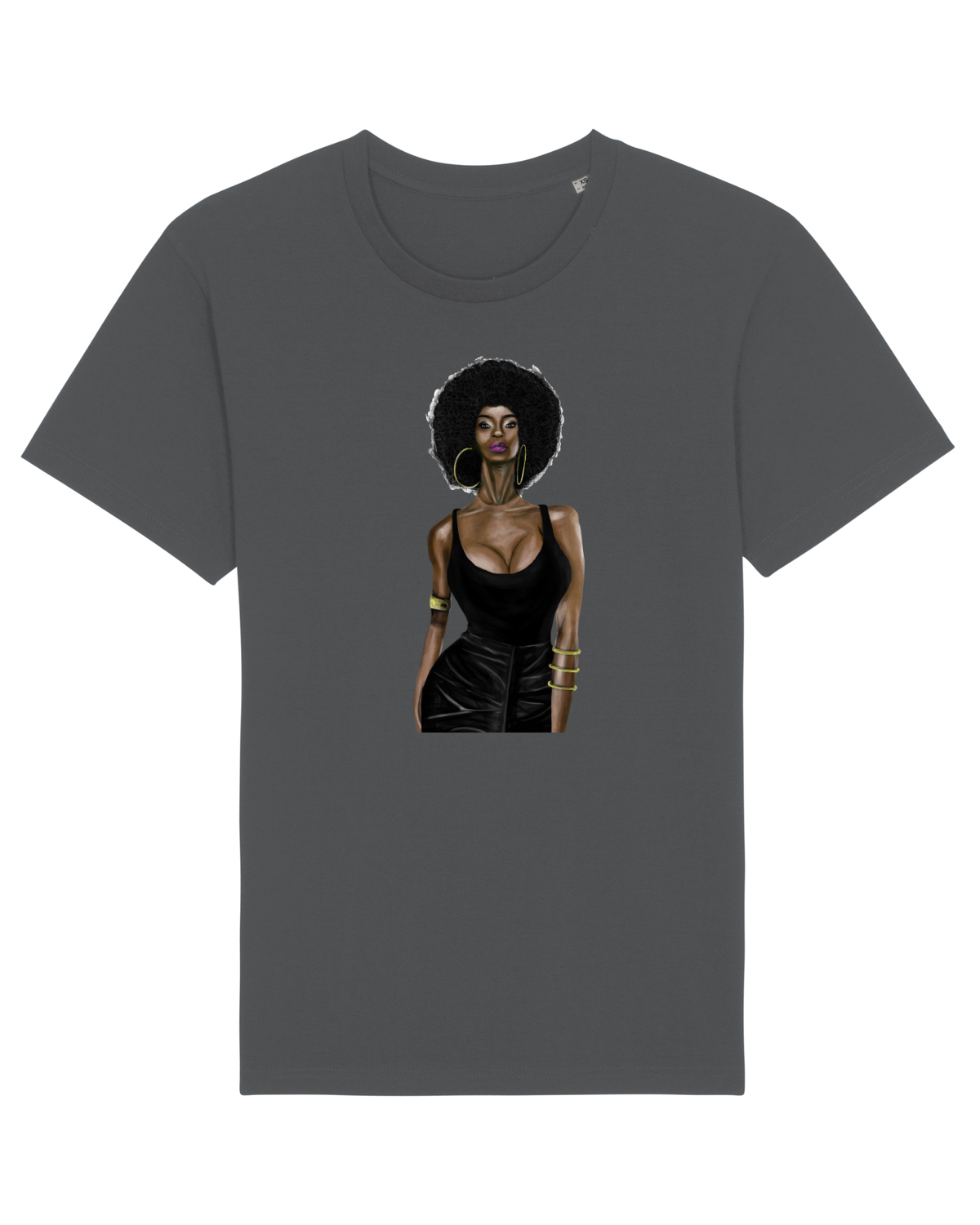 Tricou mânecă scurtă Unisex Rocker Anthracite