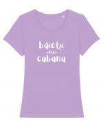 Băieții cu Cabana (alb)  Tricou mânecă scurtă guler larg fitted Damă Expresser