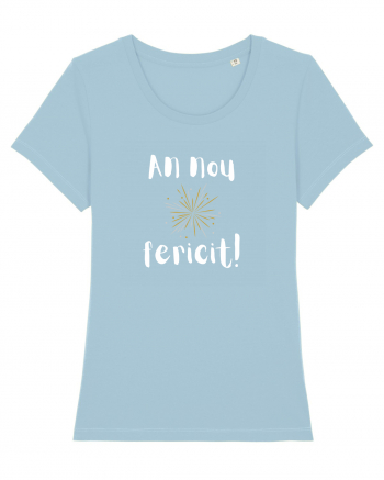 An Nou Fericit (artificii) alb Sky Blue