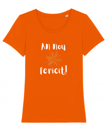 An Nou Fericit (artificii) alb Bright Orange