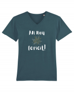 An Nou Fericit (artificii) alb Tricou mânecă scurtă guler V Bărbat Presenter