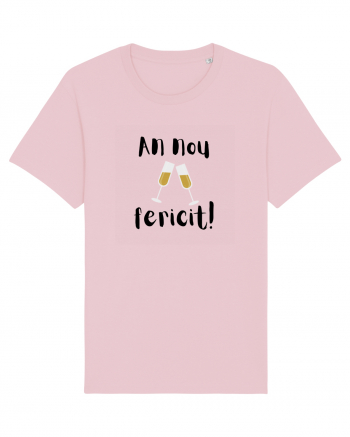 An Nou Fericit (șampanie) negru  Cotton Pink