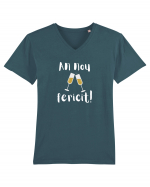 An Nou Fericit (șampanie) alb Tricou mânecă scurtă guler V Bărbat Presenter