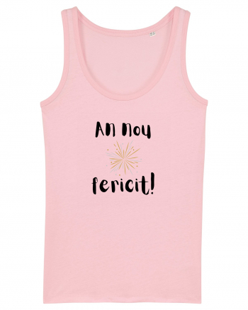 An Nou Fericit (artificii) negru Cotton Pink