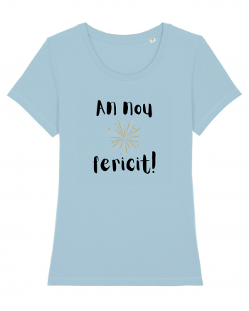 An Nou Fericit (artificii) negru Sky Blue