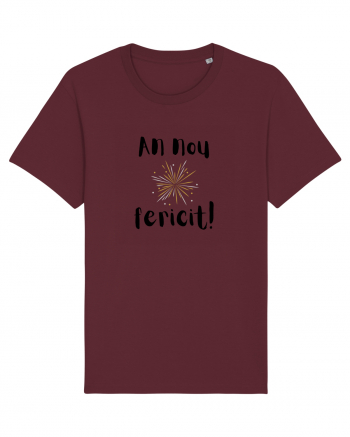 An Nou Fericit (artificii) negru Burgundy