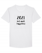 2021 not much happened (negru)  Tricou mânecă scurtă guler larg Bărbat Skater