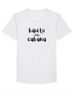 Băieții cu Cabana (negru)  Tricou mânecă scurtă guler larg Bărbat Skater