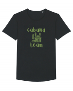 Cabană Team (verde)  Tricou mânecă scurtă guler larg Bărbat Skater