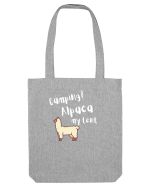 Camping? Alpaca my tent (alb)  Sacoșă textilă