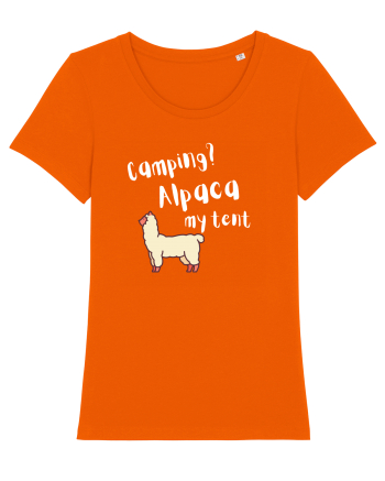 Camping? Alpaca my tent (alb)  Bright Orange