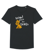 Relax! You're too tents (alb)  Tricou mânecă scurtă guler larg Bărbat Skater