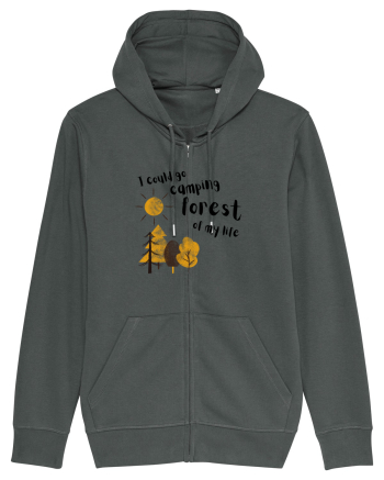 I could go camping forest of my life (black)  Anthracite