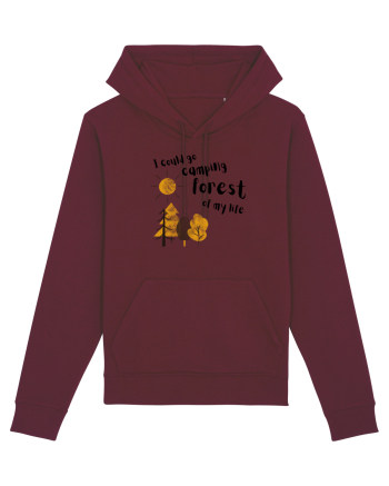 I could go camping forest of my life (black)  Burgundy