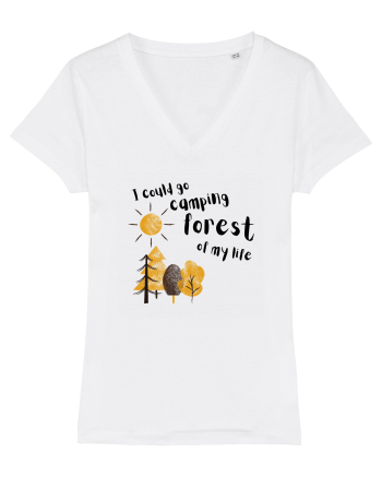 I could go camping forest of my life (black)  White