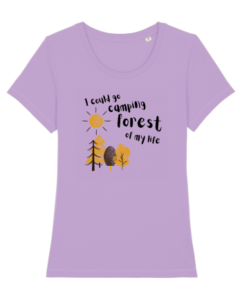 I could go camping forest of my life (black)  Lavender Dawn