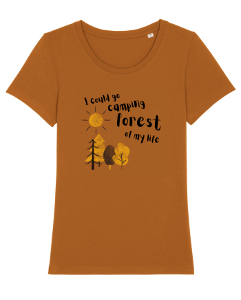 I could go camping forest of my life (black)  Roasted Orange