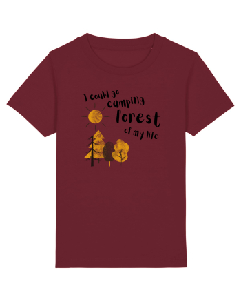 I could go camping forest of my life (black)  Burgundy