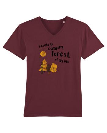 I could go camping forest of my life (black)  Burgundy