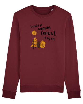I could go camping forest of my life (black)  Burgundy