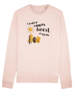 I could go camping forest of my life (black)  Bluză mânecă lungă Unisex Rise