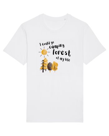I could go camping forest of my life (black)  White