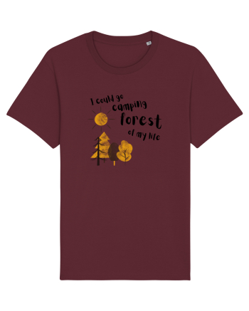 I could go camping forest of my life (black)  Burgundy