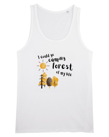 I could go camping forest of my life (black)  White