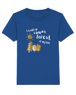 I could go camping forest of my life (alb)  Tricou mânecă scurtă  Copii Mini Creator