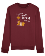 I could go camping forest of my life (alb)  Bluză mânecă lungă Unisex Rise