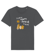 I could go camping forest of my life (alb)  Tricou mânecă scurtă Unisex Rocker