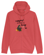 Camping? You'll have to bear with me (negru)  Hanorac cu fermoar Unisex Connector