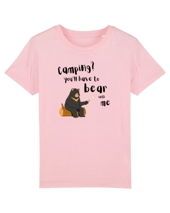 Camping? You'll have to bear with me (negru)  Cotton Pink