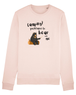 Camping? You'll have to bear with me (negru)  Bluză mânecă lungă Unisex Rise