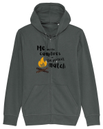 Me and the campfires - the perfect match (negru)  Hanorac cu fermoar Unisex Connector