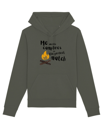 Me and the campfires - the perfect match (negru)  Khaki