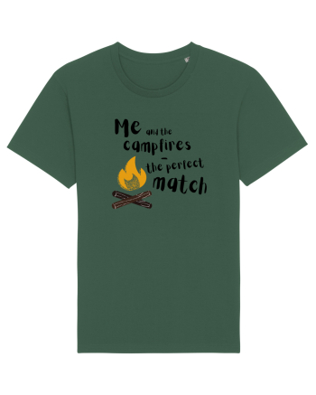 Me and the campfires - the perfect match (negru)  Bottle Green