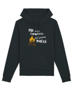Me and the campfires - the perfect match (alb)  Hanorac Unisex Drummer