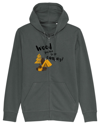 Wood you like to go camping? (negru)  Anthracite