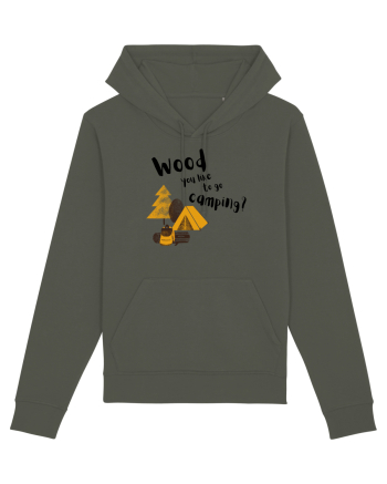 Wood you like to go camping? (negru)  Khaki