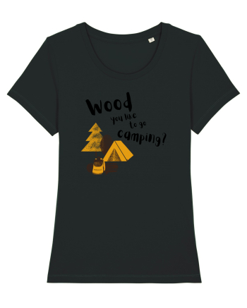 Wood you like to go camping? (negru)  Black