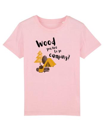 Wood you like to go camping? (negru)  Cotton Pink