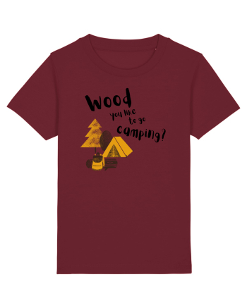 Wood you like to go camping? (negru)  Burgundy