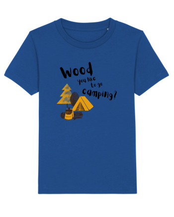 Wood you like to go camping? (negru)  Majorelle Blue