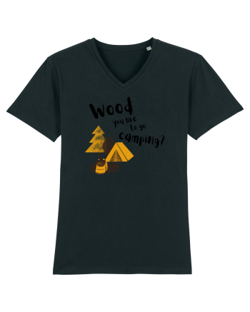Wood you like to go camping? (negru)  Black