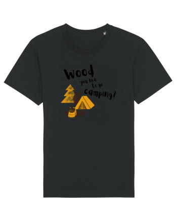 Wood you like to go camping? (negru)  Black