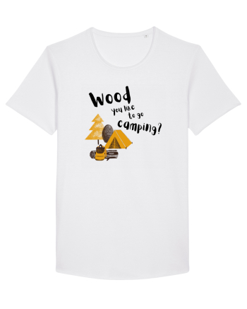 Wood you like to go camping? (negru)  White