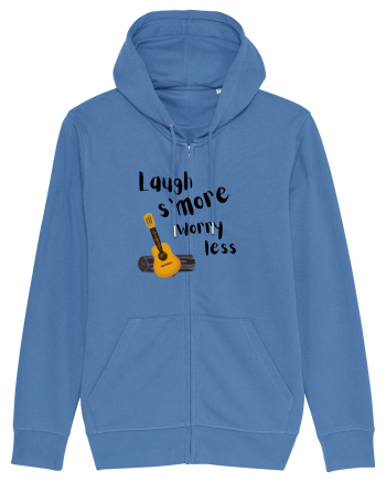 Laugh s'more worry less (negru)  Bright Blue