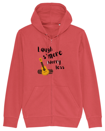 Laugh s'more worry less (negru)  Carmine Red